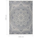 vidaXL Covor de exterior, model albastru, 160x230 cm, țesătură plată vidaXL Covor de exterior, model albastru, 160x230 cm, țesătură plată