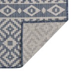 vidaXL Covor de exterior, dungi albastre, 80x250 cm, țesătură plată vidaXL Covor de exterior, dungi albastre, 80x250 cm, țesătură plată