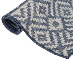 vidaXL Covor de exterior, dungi albastre, 80x250 cm, țesătură plată vidaXL Covor de exterior, dungi albastre, 80x250 cm, țesătură plată