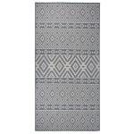 vidaXL Covor de exterior, dungi albastre, 100x200 cm, țesătură plată vidaXL Covor de exterior, dungi albastre, 100x200 cm, țesătură plată