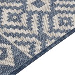 vidaXL Covor de exterior, dungi albastre, 160x230 cm, țesătură plată vidaXL Covor de exterior, dungi albastre, 160x230 cm, țesătură plată