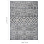 vidaXL Covor de exterior, dungi albastre, 200x280 cm, țesătură plată vidaXL Covor de exterior, dungi albastre, 200x280 cm, țesătură plată