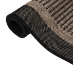vidaXL Covor de exterior, maro închis, 100x200 cm, țesătură plată vidaXL Covor de exterior, maro închis, 100x200 cm, țesătură plată