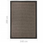 vidaXL Covor de exterior, maro închis, 140x200 cm, țesătură plată vidaXL Covor de exterior, maro închis, 140x200 cm, țesătură plată