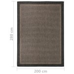 vidaXL Covor de exterior, maro închis, 200x280 cm, țesătură plată