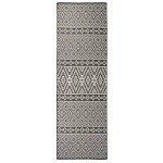 vidaXL Covor de exterior, dungi negre, 80x250 cm, țesătură plată