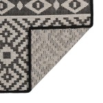 vidaXL Covor de exterior, dungi negre, 120x170 cm, țesătură plată vidaXL Covor de exterior, dungi negre, 120x170 cm, țesătură plată