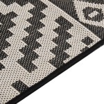 vidaXL Covor de exterior, dungi negre, 120x170 cm, țesătură plată vidaXL Covor de exterior, dungi negre, 120x170 cm, țesătură plată