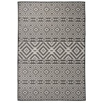 vidaXL Covor de exterior, dungi negre, 160x230 cm, țesătură plată vidaXL Covor de exterior, dungi negre, 160x230 cm, țesătură plată