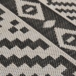 vidaXL Covor de exterior, dungi negre, 160x230 cm, țesătură plată vidaXL Covor de exterior, dungi negre, 160x230 cm, țesătură plată