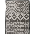 vidaXL Covor de exterior, dungi negre, 200x280 cm, țesătură plată vidaXL Covor de exterior, dungi negre, 200x280 cm, țesătură plată