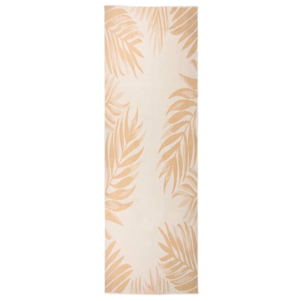 vidaXL Covor de exterior, model frunze, 80x250 cm, țesătură plată
