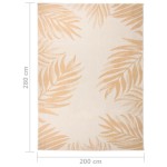 vidaXL Covor de exterior, model frunze, 200x280 cm, țesătură plată vidaXL Covor de exterior, model frunze, 200x280 cm, țesătură plată