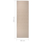 vidaXL Covor de exterior, dungi maro, 80x250 cm, țesătură plată vidaXL Covor de exterior, dungi maro, 80x250 cm, țesătură plată