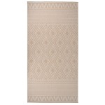 vidaXL Covor de exterior, dungi maro, 100x200 cm, țesătură plată vidaXL Covor de exterior, dungi maro, 100x200 cm, țesătură plată