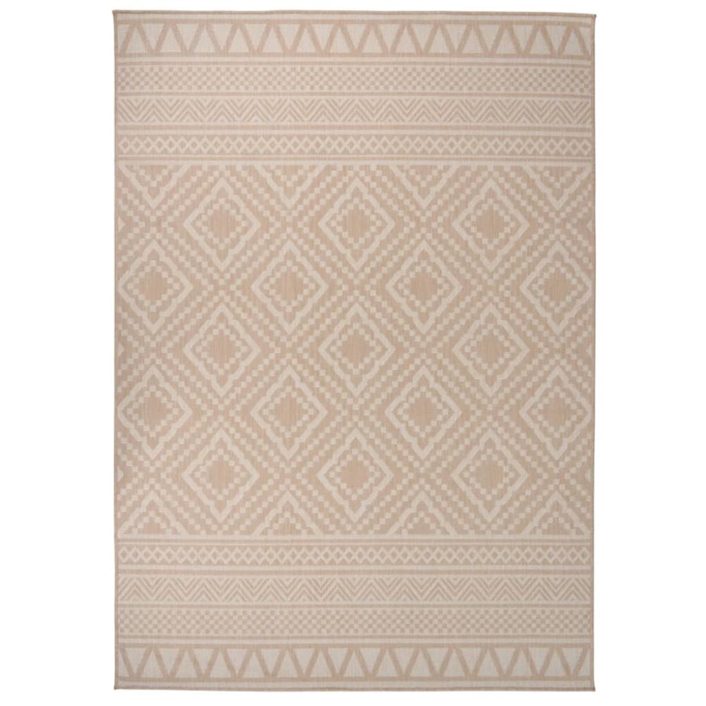 vidaXL Covor de exterior, dungi maro, 120x170 cm, țesătură plată