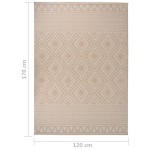 vidaXL Covor de exterior, dungi maro, 120x170 cm, țesătură plată vidaXL Covor de exterior, dungi maro, 120x170 cm, țesătură plată