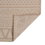 vidaXL Covor de exterior, dungi maro, 140x200 cm, țesătură plată vidaXL Covor de exterior, dungi maro, 140x200 cm, țesătură plată