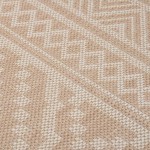 vidaXL Covor de exterior, dungi maro, 140x200 cm, țesătură plată vidaXL Covor de exterior, dungi maro, 140x200 cm, țesătură plată