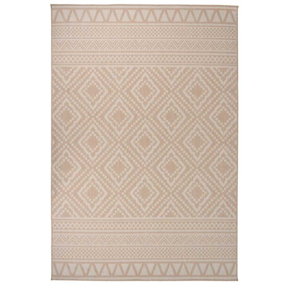 vidaXL Covor de exterior, dungi maro, 160x230 cm, țesătură plată