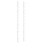 vidaXL Suport sticle de vin montat pe perete, 12 sticle, alb, fier