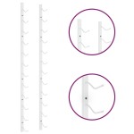 vidaXL Suport sticle de vin montat pe perete, 12 sticle, alb, fier