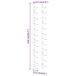 vidaXL Suport sticle de vin montat pe perete, 12 sticle, alb, fier