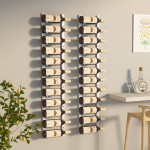 vidaXL Suport sticle de vin de perete, 12 sticle, 2 buc., alb, fier vidaXL Suport sticle de vin de perete, 12 sticle, 2 buc., alb, fier