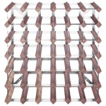 vidaXL Suport sticle de vin, 42 sticle, maro, lemn masiv de pin