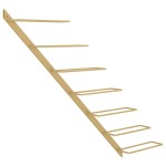 vidaXL Suport sticle de vin, de perete, 7 sticle, auriu, metal
