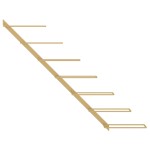 vidaXL Suport sticle de vin, de perete, 7 sticle, auriu, metal
