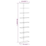 vidaXL Suport sticle de vin, de perete, 9 sticle, auriu, fier