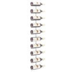 vidaXL Suport sticle de vin, de perete, 10 sticle, alb, metal vidaXL Suport sticle de vin, de perete, 10 sticle, alb, metal