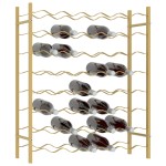 vidaXL Suport sticle de vin, 48 sticle, auriu, metal vidaXL Suport sticle de vin, 48 sticle, auriu, metal