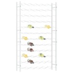 vidaXL Suport sticle de vin pentru 72 sticle,alb, metal vidaXL Suport sticle de vin pentru 72 sticle,alb, metal