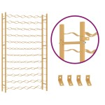 vidaXL Suport sticle de vin pentru 72 sticle, auriu,metal