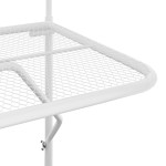 vidaXL Masă de balcon, alb, 60x40 cm, oțel vidaXL Masă de balcon, alb, 60x40 cm, oțel