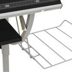 vidaXL Birou Craft negru & gri 110x53x(58-87) cm lemn prelucrat & oțel vidaXL Birou Craft negru & gri 110x53x(58-87) cm lemn prelucrat & oțel