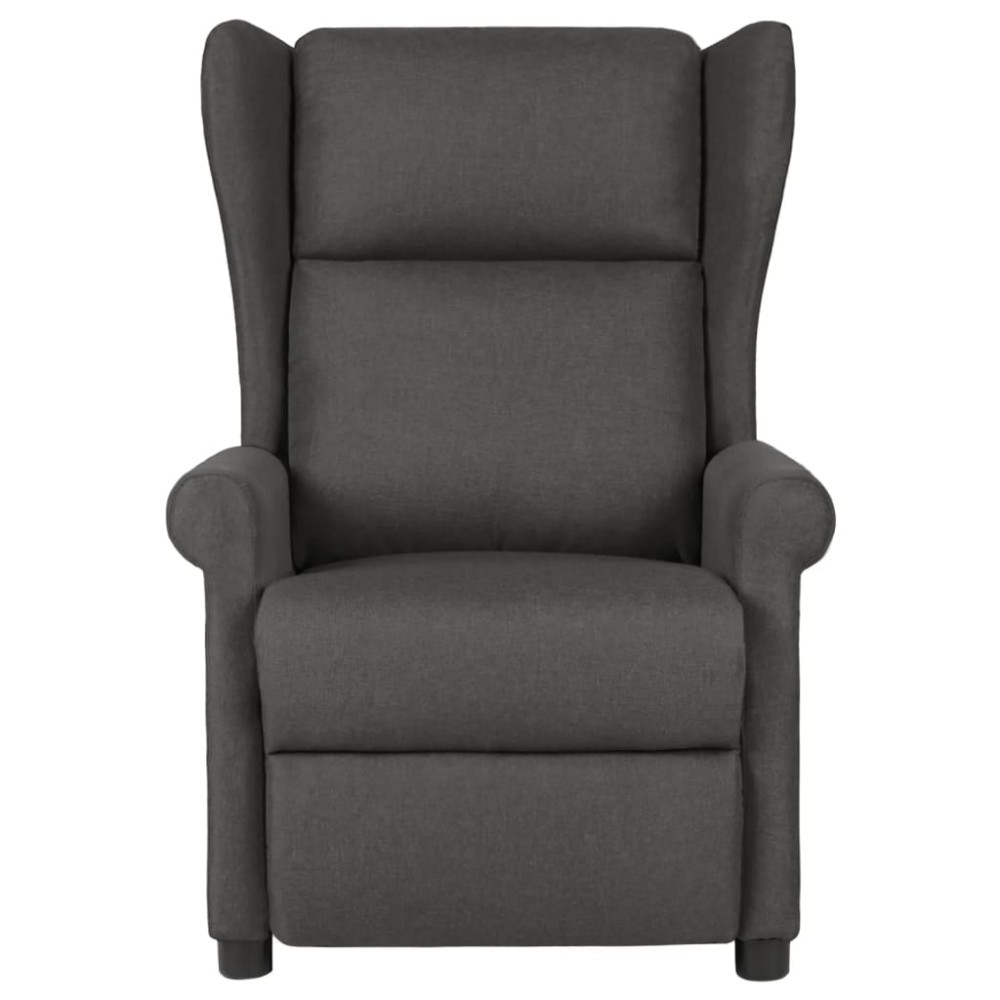 vidaXL Fotoliu rabatabil, gri închis, material textil