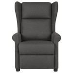 vidaXL Fotoliu rabatabil, gri închis, material textil