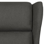 vidaXL Fotoliu rabatabil, gri închis, material textil