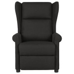 vidaXL Fotoliu rabatabil, negru, material textil vidaXL Fotoliu rabatabil, negru, material textil