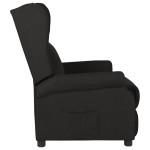 vidaXL Fotoliu rabatabil, negru, material textil vidaXL Fotoliu rabatabil, negru, material textil
