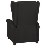vidaXL Fotoliu rabatabil, negru, material textil vidaXL Fotoliu rabatabil, negru, material textil