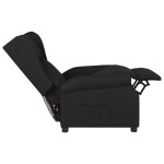 vidaXL Fotoliu rabatabil, negru, material textil vidaXL Fotoliu rabatabil, negru, material textil