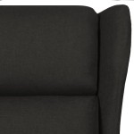vidaXL Fotoliu rabatabil, negru, material textil vidaXL Fotoliu rabatabil, negru, material textil