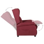 vidaXL Fotoliu rabatabil, roșu vin, material textil vidaXL Fotoliu rabatabil, roșu vin, material textil