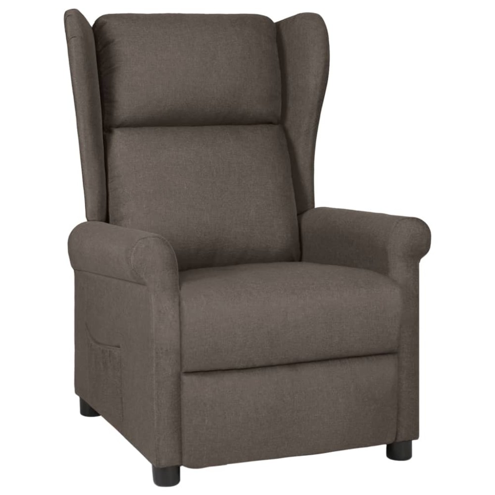 vidaXL Fotoliu rabatabil, maro, material textil