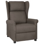 vidaXL Fotoliu rabatabil, maro, material textil