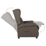 vidaXL Fotoliu rabatabil, maro, material textil